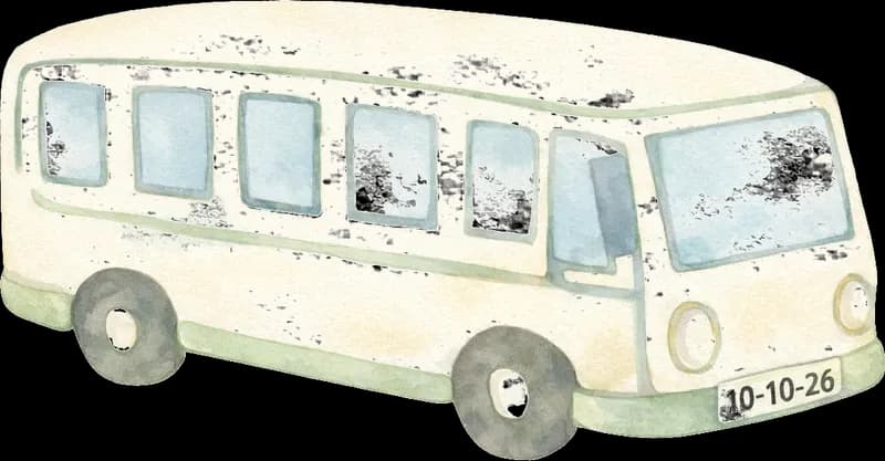 Autobús de época con la matrícula 10-10-26
